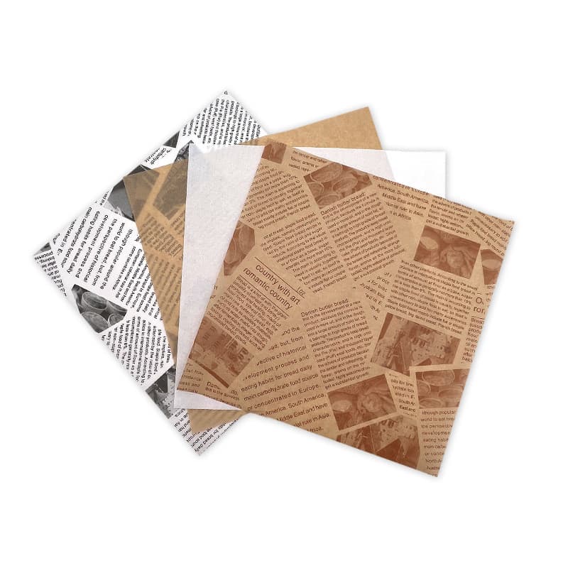 Papel absorvente de graxa para alimentos, lanche comercial, almofada separadora de graxa, papel para graxa, quadrado, de