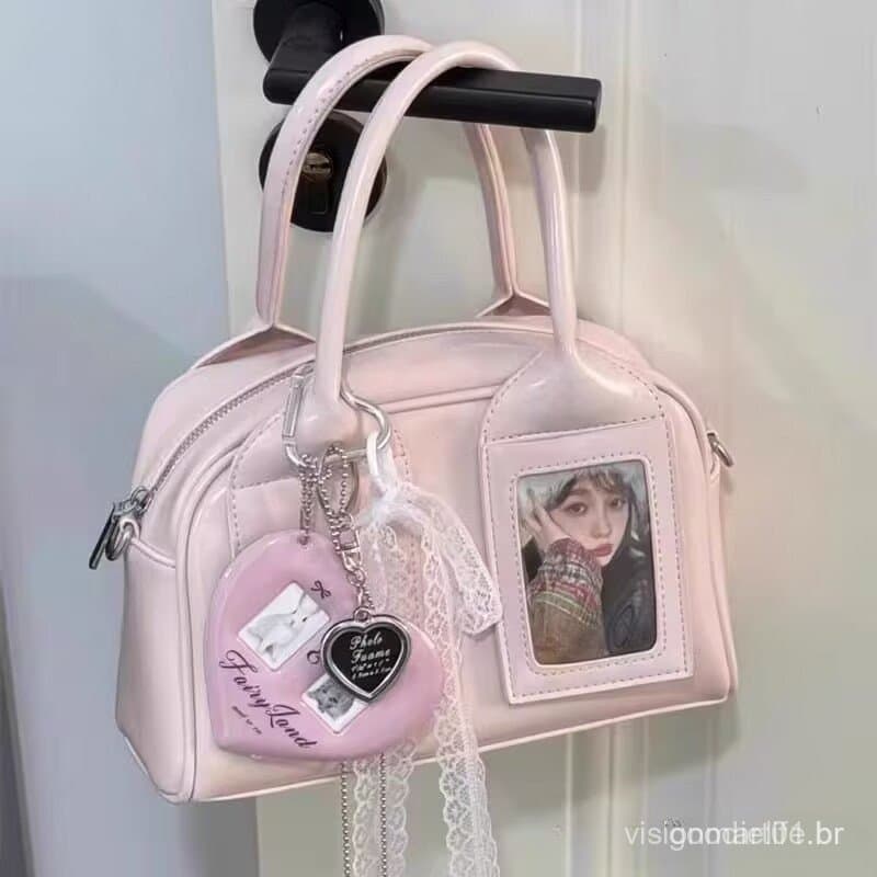 3091 Coleção de Pessoas Bolsa de Pequena Capacidade Pode Conter Cartão Pequeno Bolsa Transversal Bolsa Feminina Kpop K0G