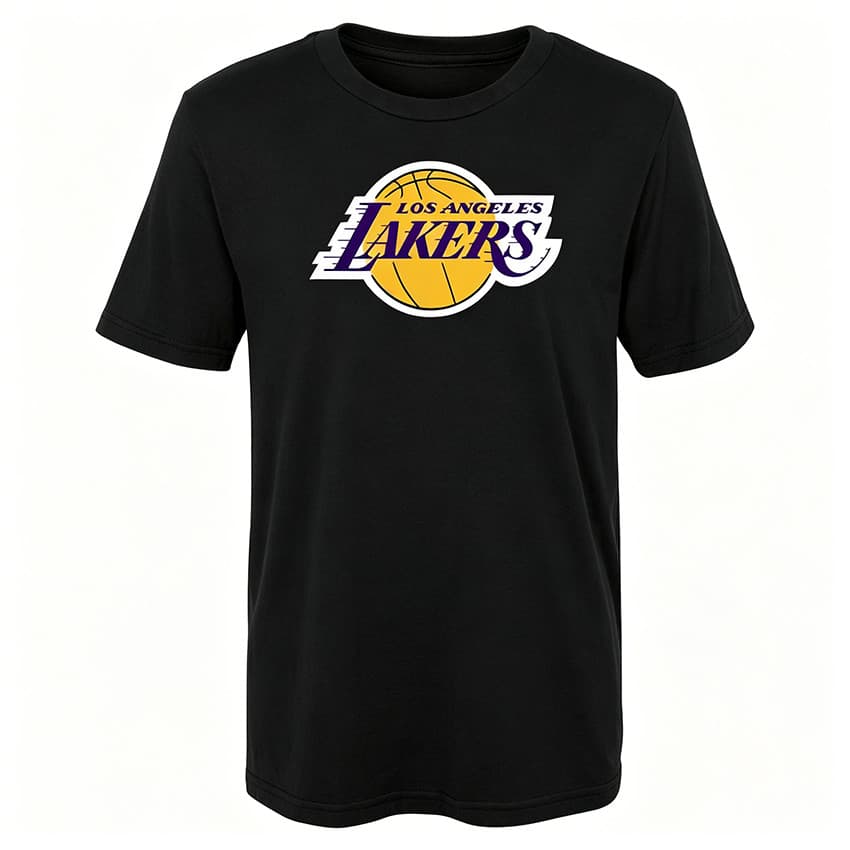 Camiseta Masculina Feminina Oversized Estampa Logo Los Angeles Lakers Bola de Basquete T-shirt Streetwear Moda