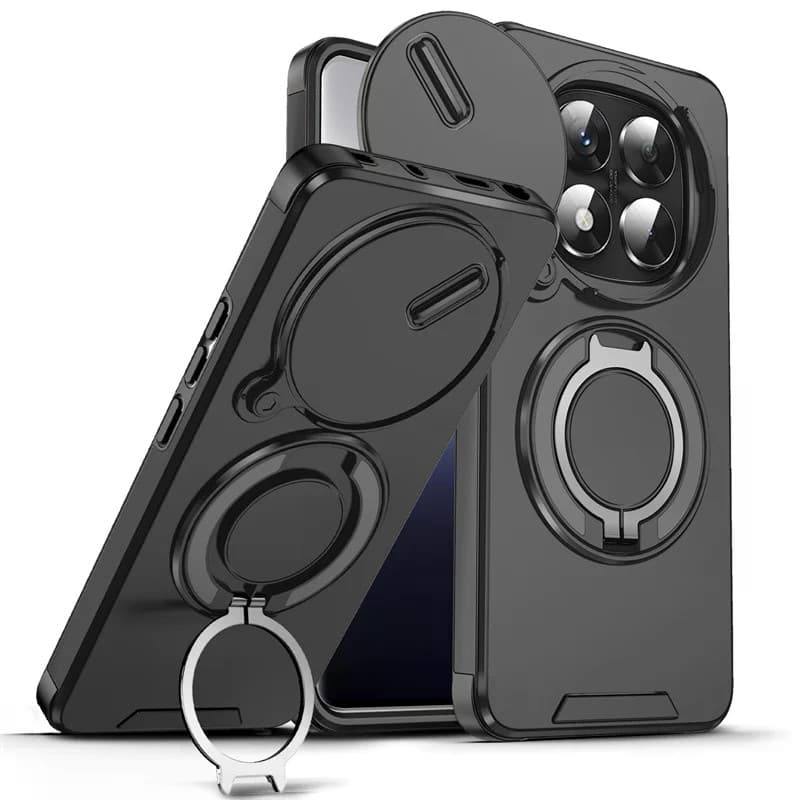 Para Xiaomi Redmi Note 13 14 15 Pro + Plus Redmi 15C 14C 13 Slide Lente Proteger Anel Suporte Capa Traseira