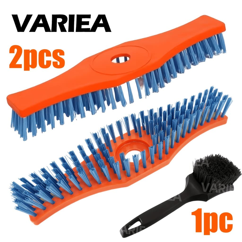VARIERA-2 peças Set-2 dentes cabeça de escova de limpeza de Nylon com 1 escova macia, cabeça de substituição do cortador