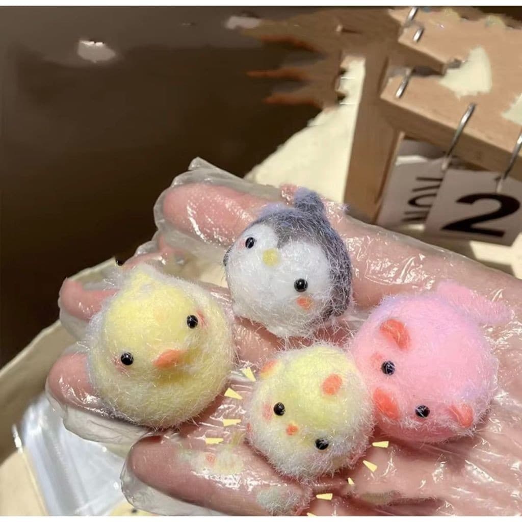 Squishy Animais Fofinhos 4 Unidades - Macios, Fofos e Divertidos de Apertar | Brinquedo Anti-Stress