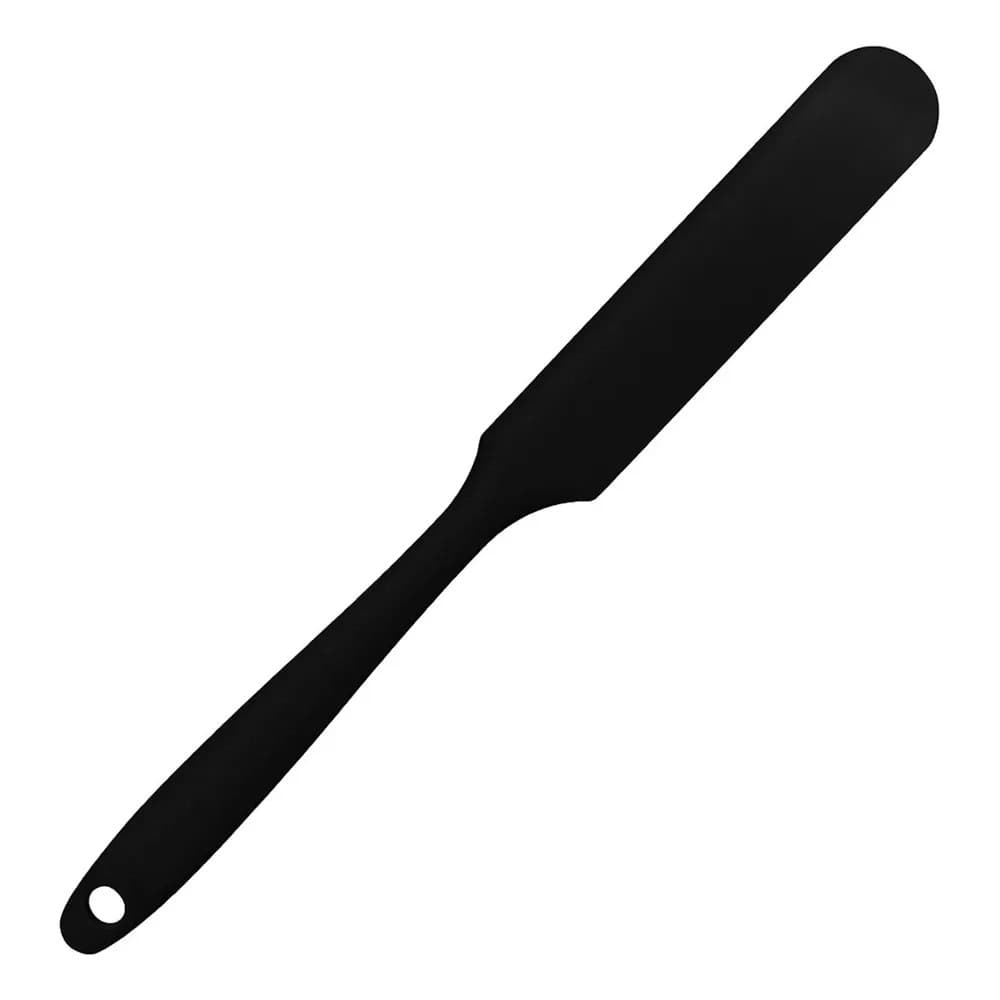 2x Espátula Reta de Silicone Preta para Confeitar Bolos