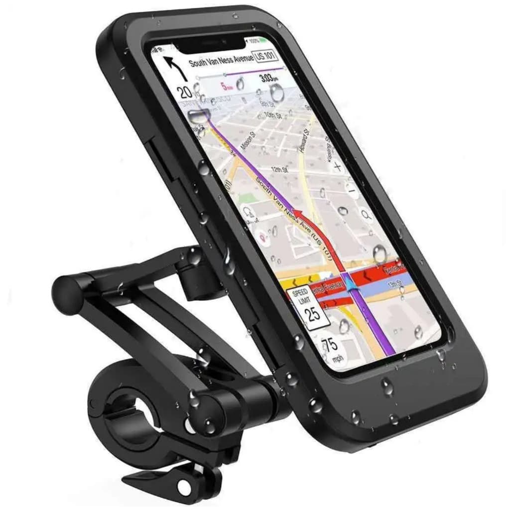 Suporte de Celular Moto/Bike 360° à Prova d’Água – Antifurto, Articulado e Universal