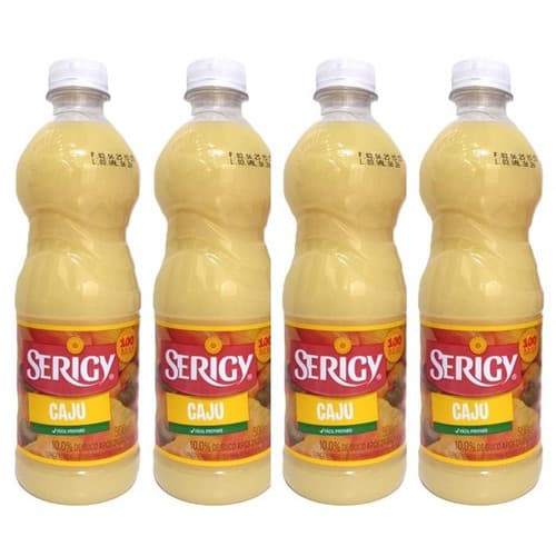 Kit Serigy Suco Concentrado de Caju - 4 unidades de 500ml cada