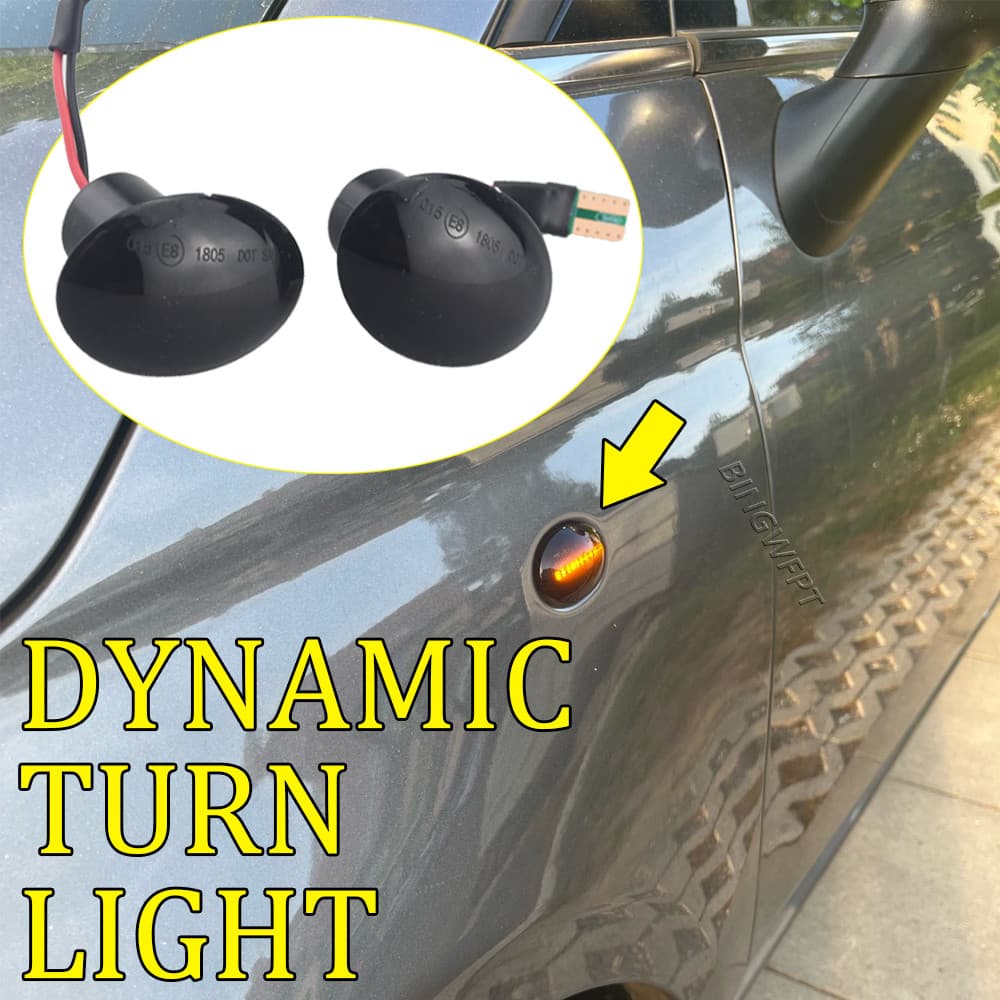 2 Pçs Luz Marcador Lateral Piscando Para Abarth 500 595 695 LED Sinal De Volta Dinâmico FIAT 500 500C 500L