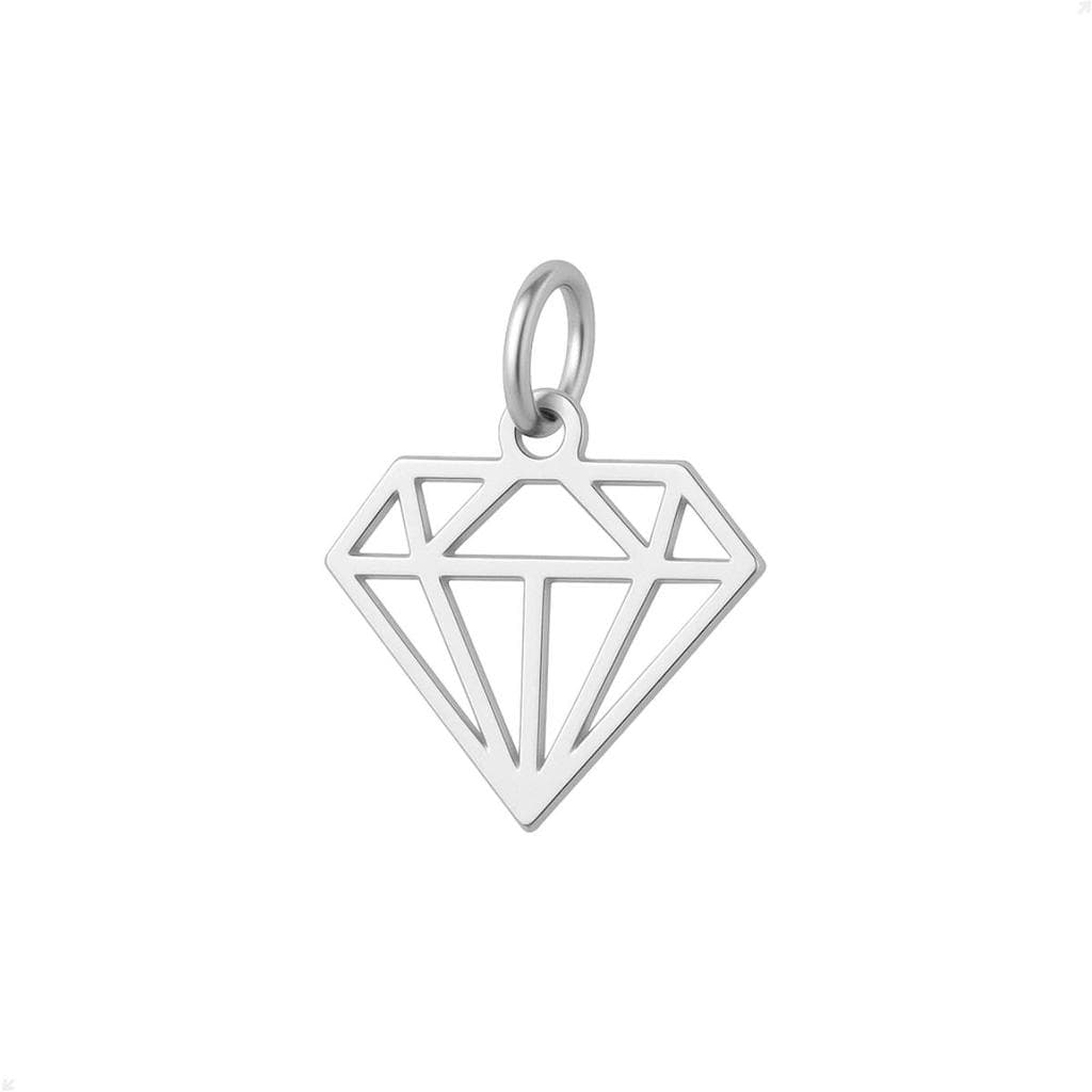 Pingente Prata 925 Diamante Design Premium
