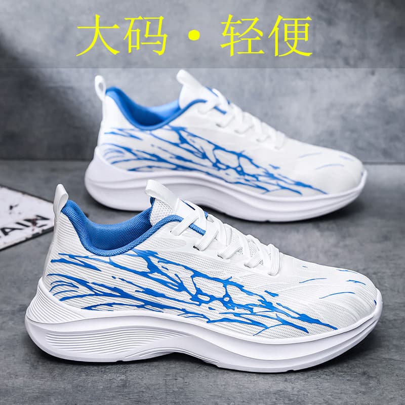 Sapatos de malha respirável de tamanho grande masculino leve sapatos esportivos de pé largo tamanho 50 tênis de corrida