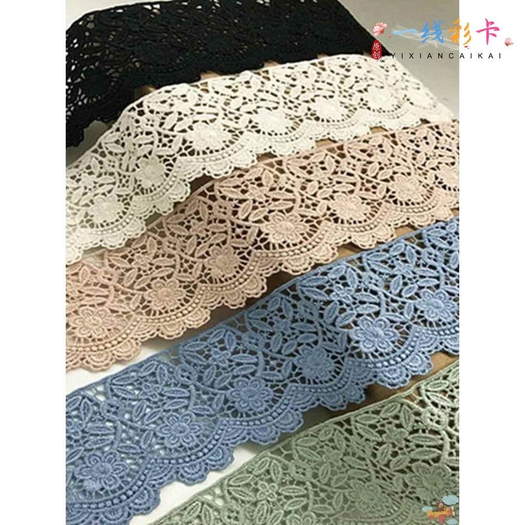 Largura 6CM solúvel em água bordado acessórios de renda saia bainha roupas curto observação borda decote decoração esten