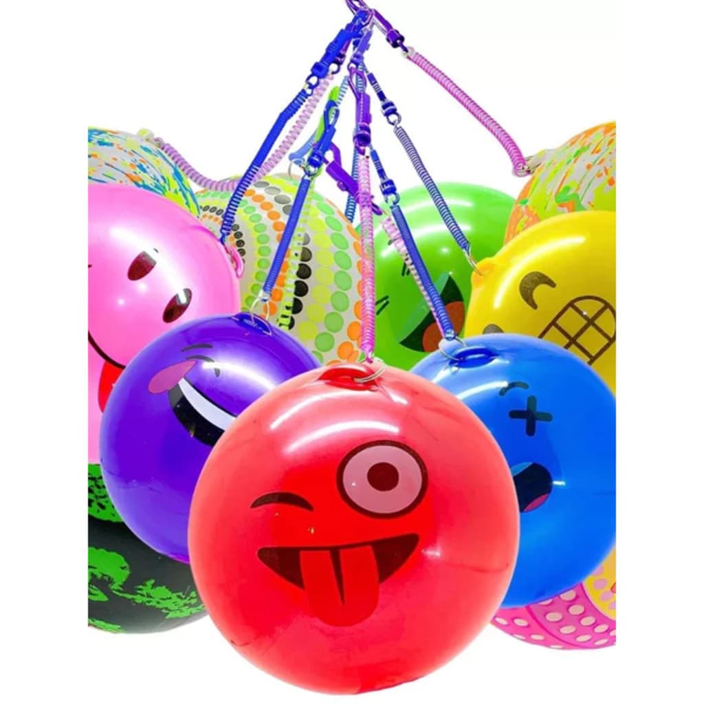 Bolas de Vinil Borracha Poing-Poing com Cordão Mola
