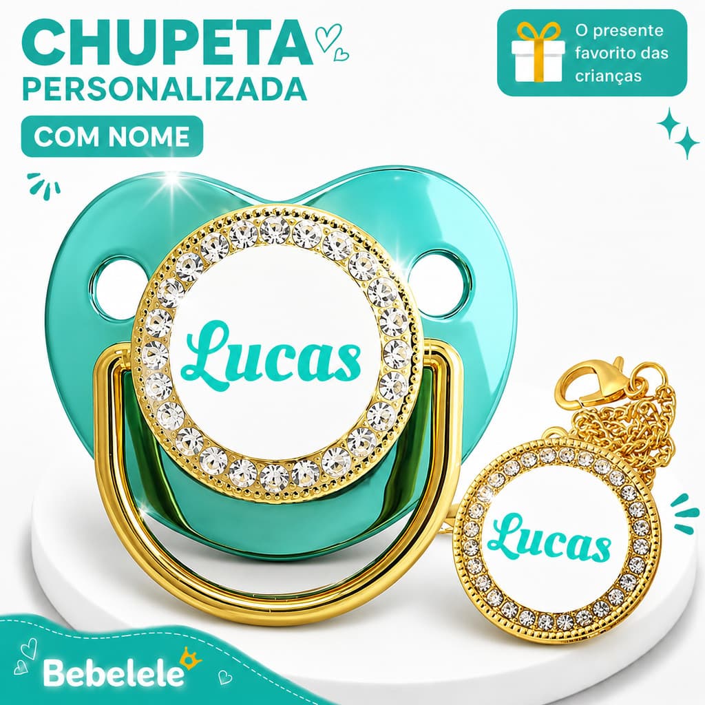 Chupeta para Bebês com Nome Personalizado, Chupeta de Silicone Livre de BPA &8XNQ MLXE