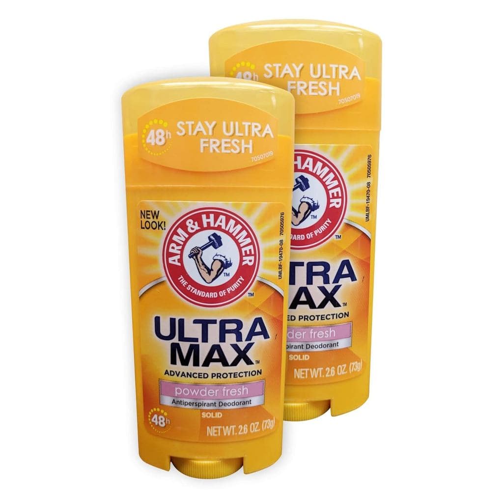 Arm & Hammer Ultramax Invisible Solid Powder Fresh Antitranspirante e Desodorante - 2,6 oz, pacote com 2 unidades VDBZ