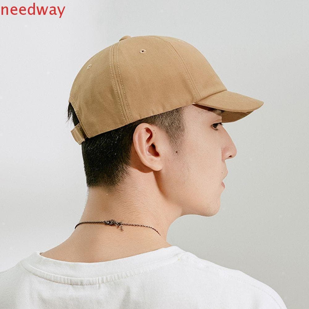 NEEDWAYB Bonés De Beisebol De Aba Curta De Algodão Masculino Estilo Coreano Maré Hip Hop Snapback Femininos