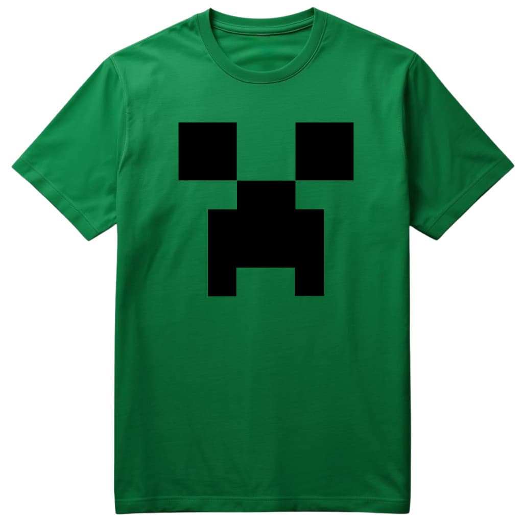 Camiseta Camisa Blusa Creeper Mob Monstro Mine Craft Jogo Game Desenho Quadrado Adulto Fio 30.1