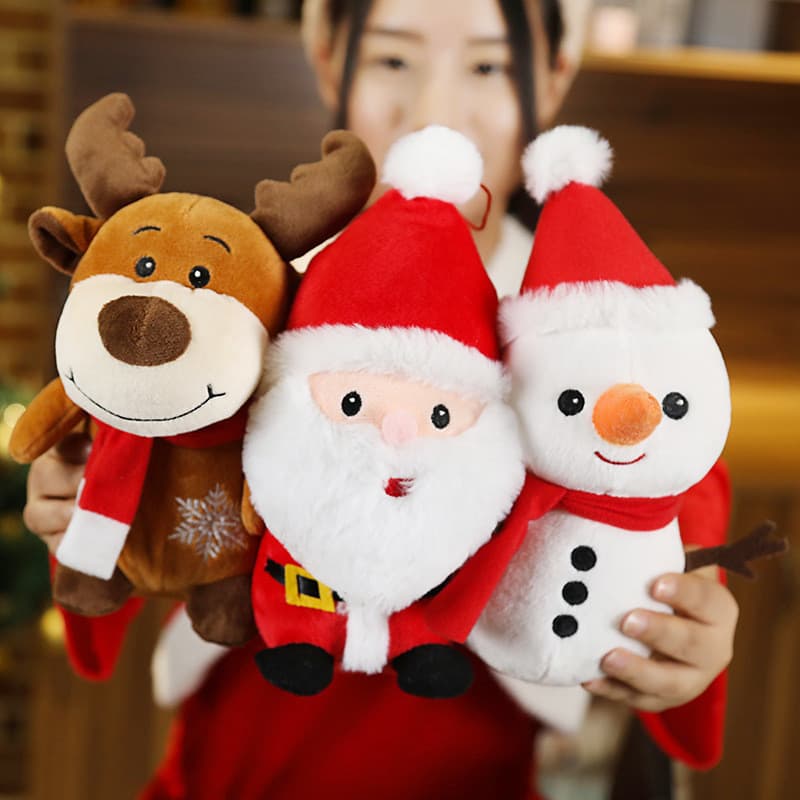 Presente De Natal Papai Noel Boneco De Neve Elk Brinquedo De Pelúcia Boneca Macia Atividade Infantil Lembrança Para Fest