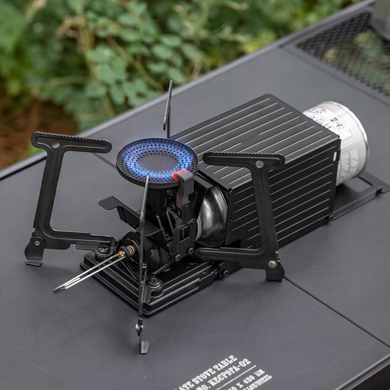 Coreia Kovea preto recipiente caixa fogão ao ar livre cassete fogão acampamento portátil dobrável piquenique fogão a gás