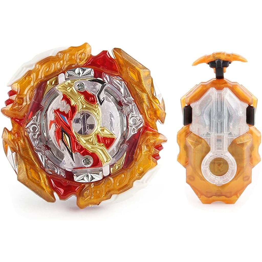 Battling Tops Burst B-205 Spriggan Ultimate Valkryrie BU Booster com Lançador de Bey Blades de Giro Direito/Esquerdo, Br
