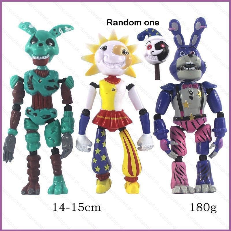 FNAF Action Figure Freddy Bunny Sundrop Moondrop Modelo Bonecas Brinquedos Para Crianças Decoração De Casa