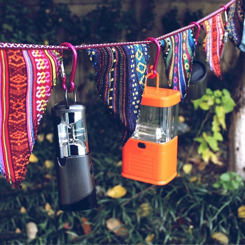 Estilo étnico Bunting barraca ao ar livre dossel acessórios 14 peça flâmula acampamento ao ar livre decoração corda band