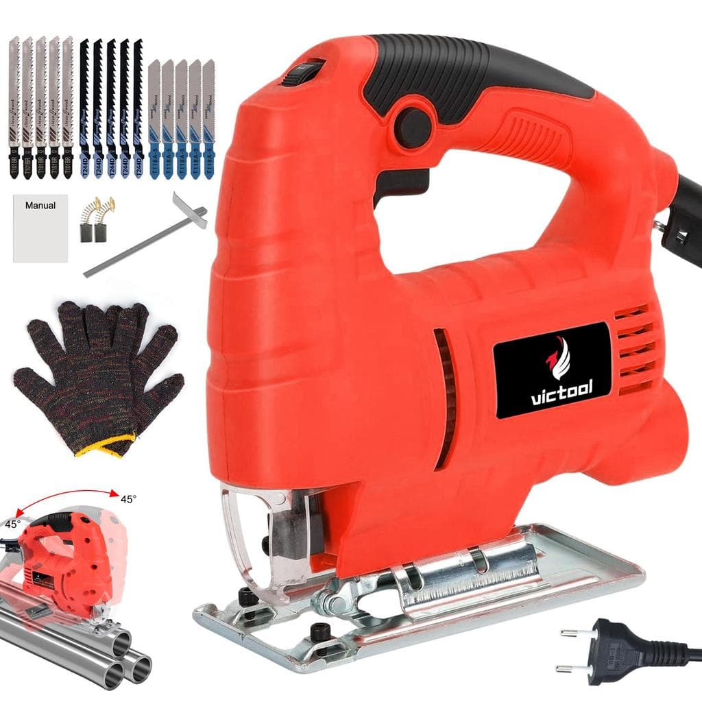 Serra Tico Tico 800w rofissional | Corte Preciso Madeira Dobevi Base Ajustável + 15 / 10 serras Corta Madeira Mdf Metal