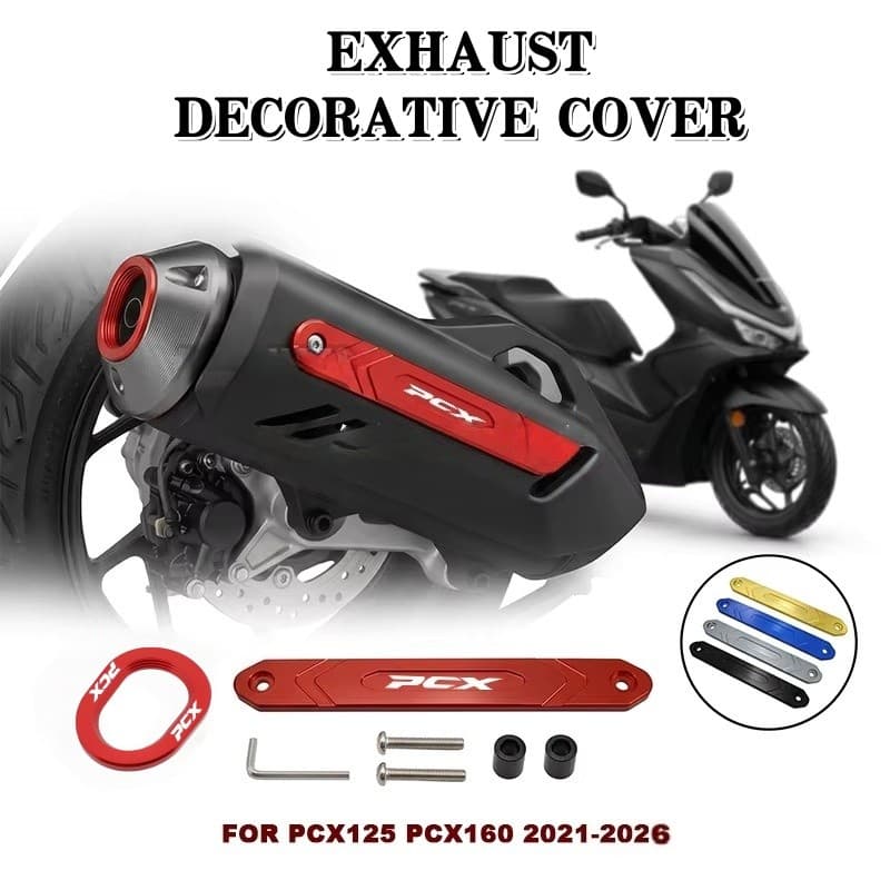 Para Honda PCX160 CNC Alumínio Escape Lateral Decoração Capa Placa Scooter Mod Peças