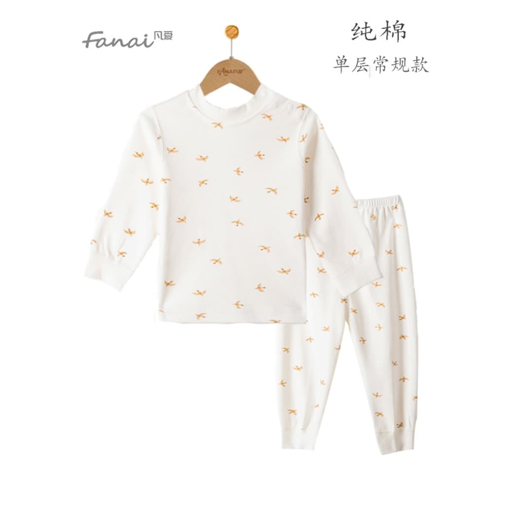 Fanai puro algodão outono roupas calças compridas primavera outono estilo fundo branco impresso desossado 66-120 bebê se