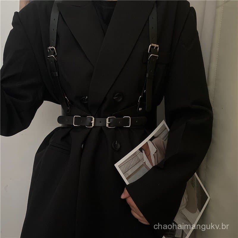 Cinto Com Suspensório Estilo Punk Masculino E Versátil/Decoração Da Moda Para Mulheres