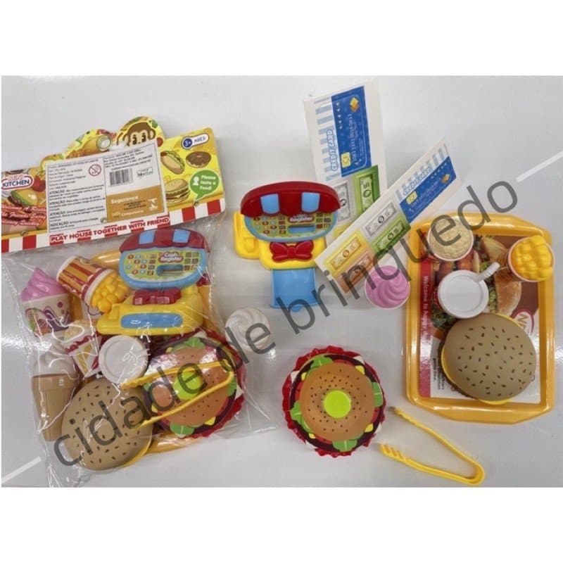 Kit de Brinquedo Infantil De Cozinha Simulação De Comida Frutas E Legumes Hora Do Lanche Hora De Doce