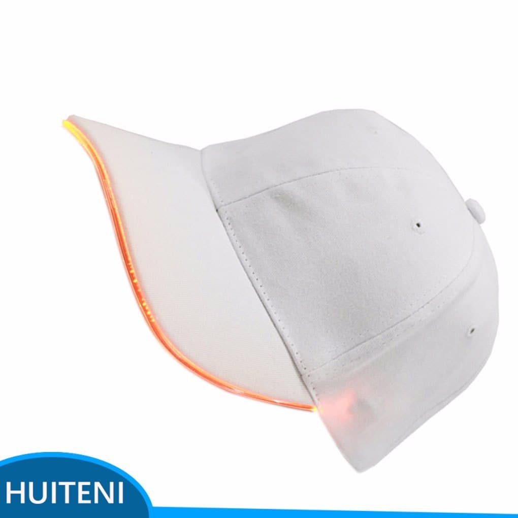 Boné De Beisebol Com Luz LED Chapéu Pesca Camping Espeleologia Caminhadas Ajustável