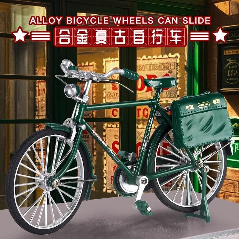 Modelo de montagem de bicicleta brinquedo duas oito barras antiquado liga Postal montagem de bicicleta artesanal diy Ret