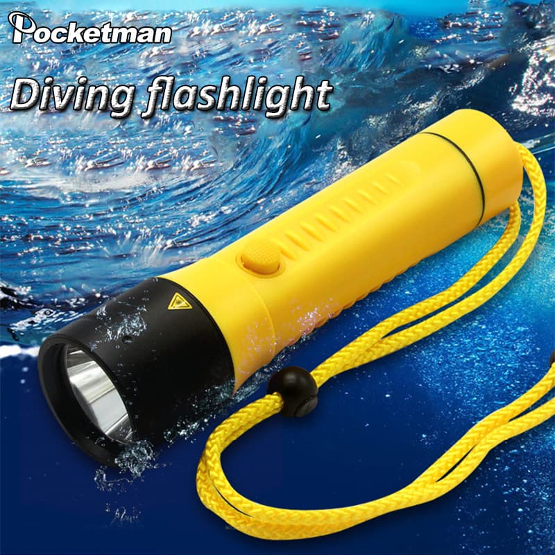 Luz De Mergulho Lanterna Alto Lúmen Subaquática À Prova Dwaterproof Água Melhor Tocha Recarregável