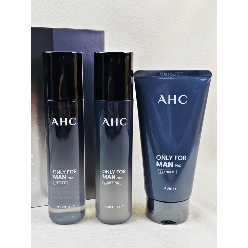 AHC Aihe Pure Men's Specializing em Multi-Efeito Cuidados com a Pele Conjunto de Três Peças Controle de Óleo Limpeza Hid