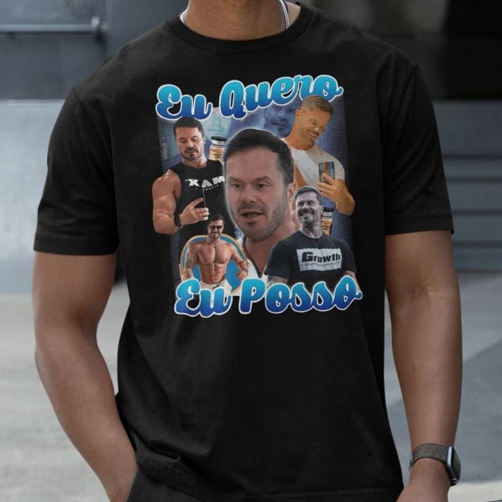 Camiseta Academia Meme Cariani Eu Quero Eu Posso Treino Gym Zoeira Maromba