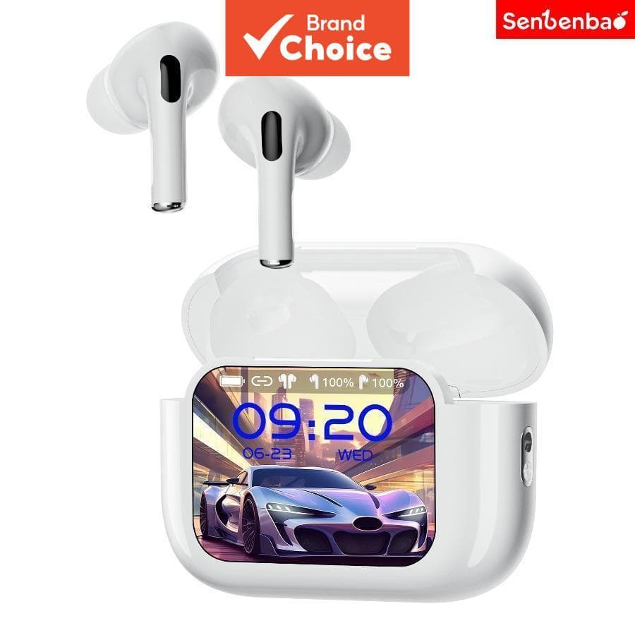 Senbenbao A11 PRO Fones de Ouvido sem Fio com Tela LCD, Fone Intra-Auricular, ENC TWS Bluetooth, Redução de Ruído