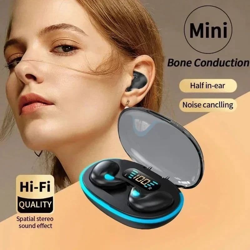 X55 Fones De Ouvido Sem Fio Mini Bluetooth Estéreo Escondido Alta Fidelidade Jogo Música Sono Redução Ruído Qualidade Co