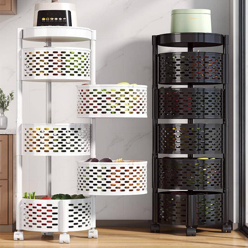 Rack multifuncional de chão, multicamadas, cesta de frutas e vegetais, rack de armazenamento, escolha de cozinha, carrin