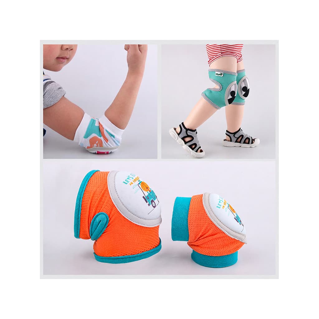 Verão bebê crianças joelheiras ajustáveis bebê rastejando joelheiras Anti-deslizamento Leggings criança resistente a cho
