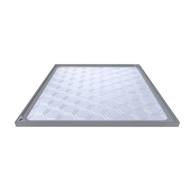 Tampão Simples Com Rebaixo Passagem Inspeção Cinza 80x80cm