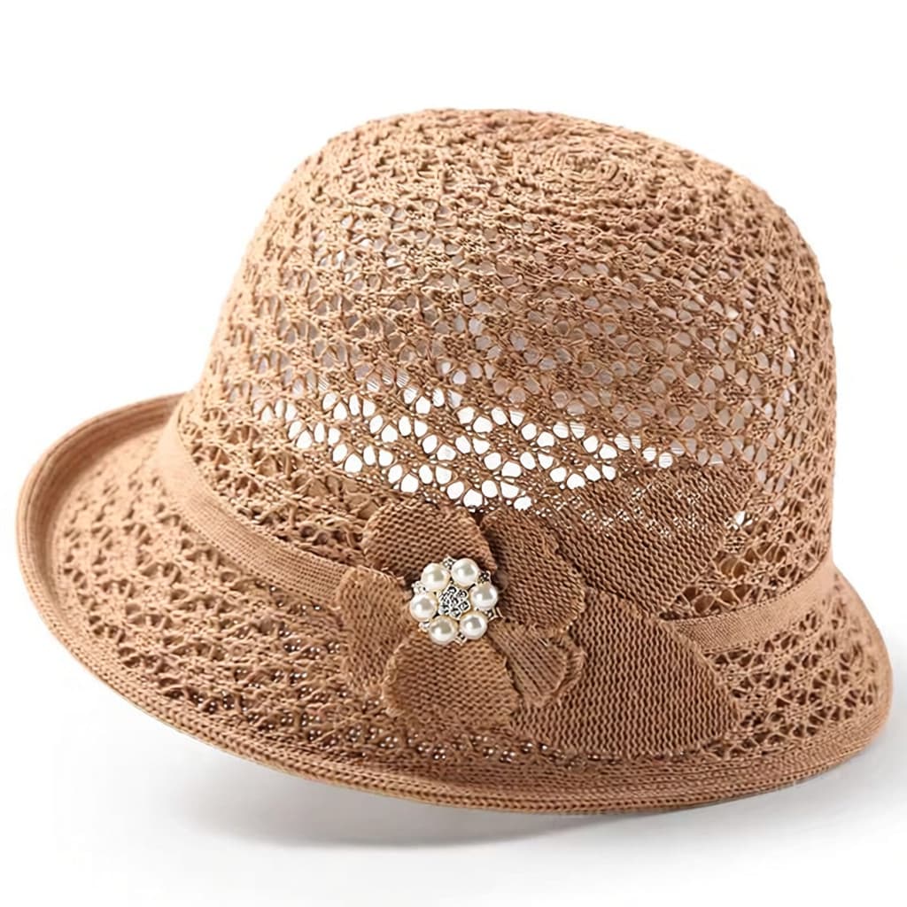 Chapéu de idosos de meia-idade feminino verão balde chapéu leve respirável mãe chapéu de sol primavera outono protetor s