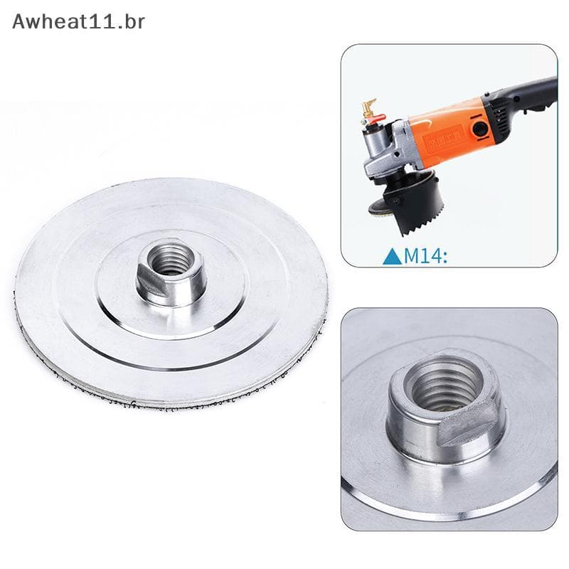 Awheat11 1 Peça Almofada Baer De 4 Polegadas Para De Polimento De Diamante Base De Alumínio Suporte Baing M14 Acessórios