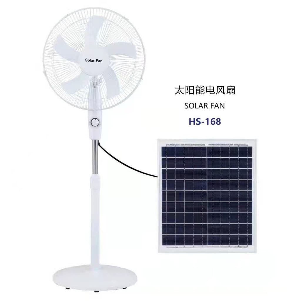 2026 Novo produto Ventilador de carregamento solar Ventilador de chão de 53 cm Ventilador solar multifuncional para exte