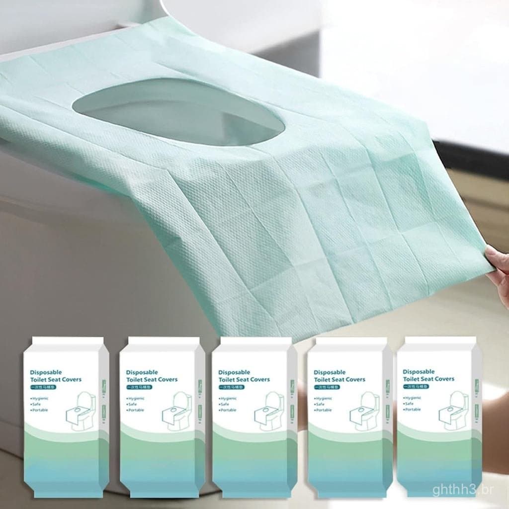 Rgqphantom Pacote com 50 Protetores Descartáveis para Assento Sanitário 16x24 Polegadas XL, Forros Portáteis para Assent