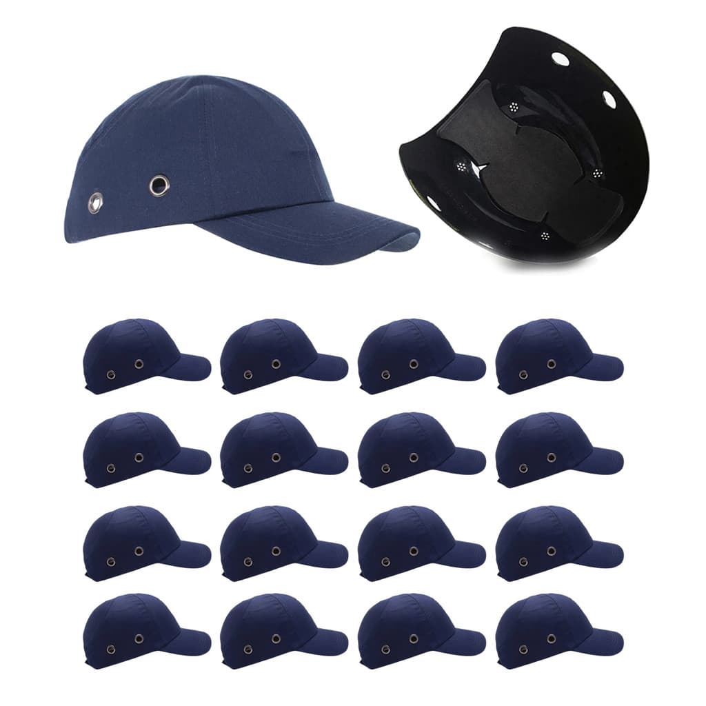 Bone com Capacete EPI Kit 16 Uni Obra Seguranca do Trabalho Casquete Protecao Oficina Reparo Construcao Resistente