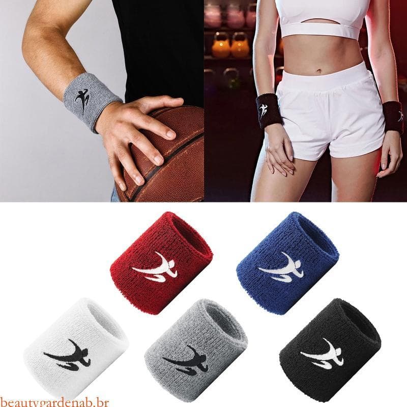 beautygardenab Sweatbands Pulseira Esportiva Para Homens Absorção Umidade Atlético Sweatband Tênis B