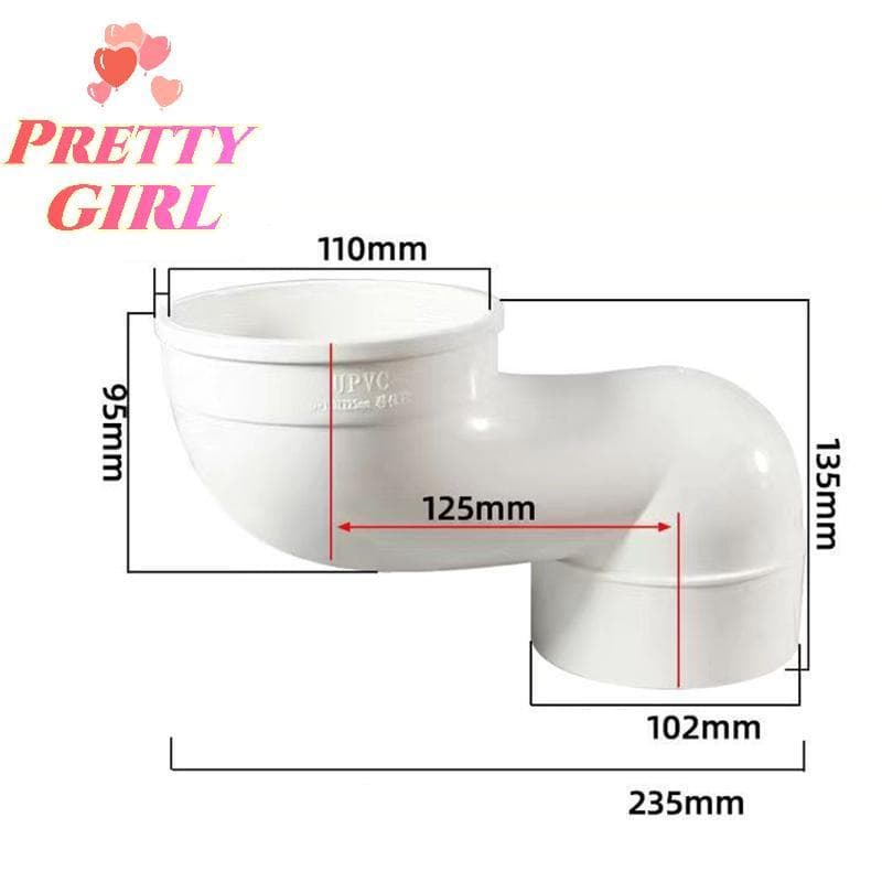 [Pretty ggirl] Adaptador De Extensão De Bico De Tubo De Mudança De Vaso Sanitário Resistente De 110 Mm Com Deslocamento