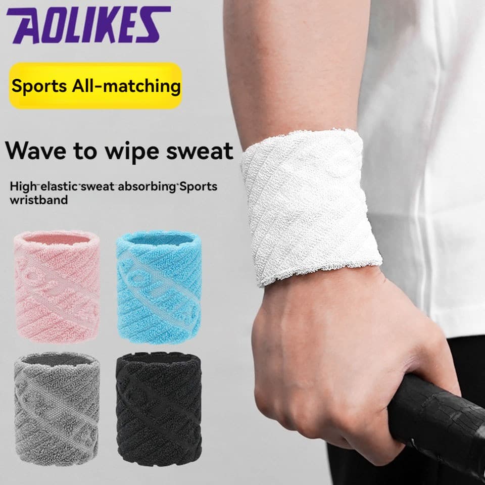 AOLIKES 1 Pcs Protetores De Pulso De Badminton Unissex Esportes Elástico Respirável Faixa Para Tênis Aptidão