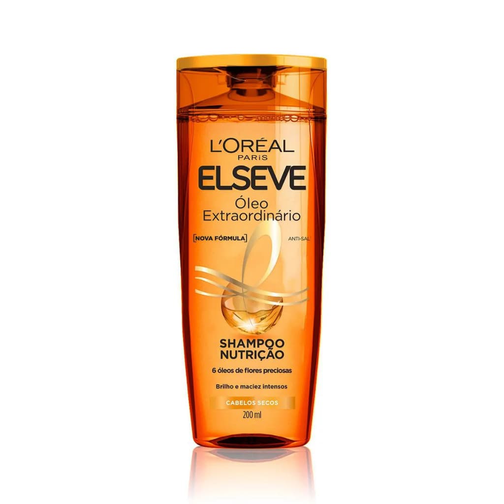 Shampoo Elseve Óleo Extraordinário 200ml L'Oréal Paris Nutrição Intensa Hidratação Brilho e Maciez