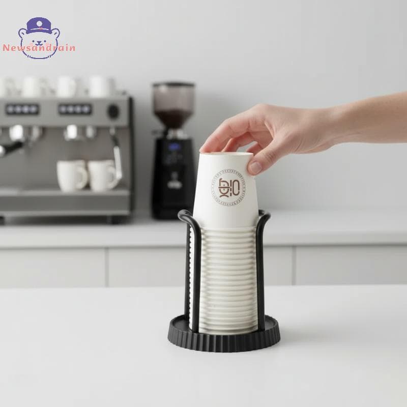 newsandrain Organizador De Copo Descartável Para Uso Doméstico , Suporte De Armazenamento De Material ABS Ra Mesa De Fes