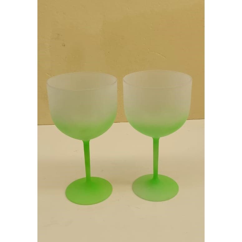 Taça gim 450 ml verde degrade kit com 8un.