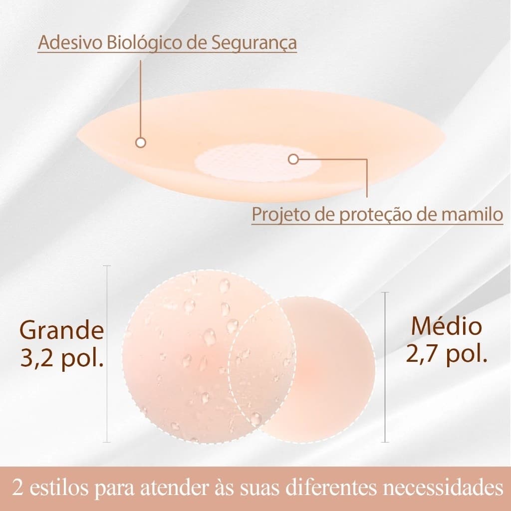 Cobertura de Mamilo de Silicone Adesiva Invisível Reutilizável para Mulheres Nipple Pasties Protetor de Mamilo